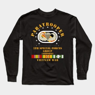 5th SFG Oval w Paratrooper w VN SVC Long Sleeve T-Shirt